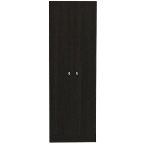 71 Armoire à provisions ou de rangement en bois noir - 23,6 po x 70,8 po x 11,8 po
