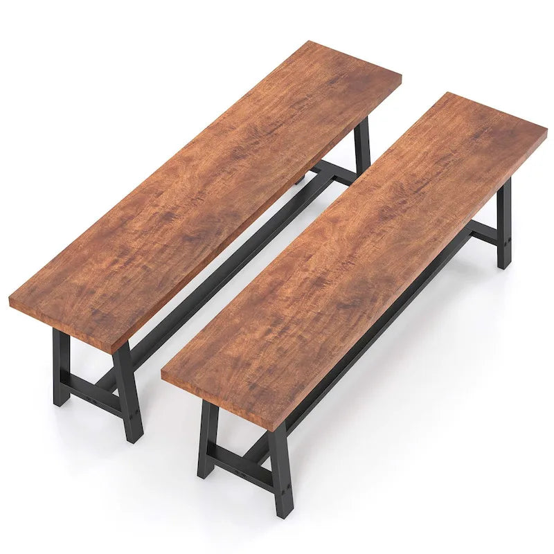 1/2 PCS Banc de salle à manger 60" 3 places Banc à chaussures d'entrée