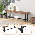 1/2 PCS Banc de salle à manger 60" 3 places Banc à chaussures d'entrée