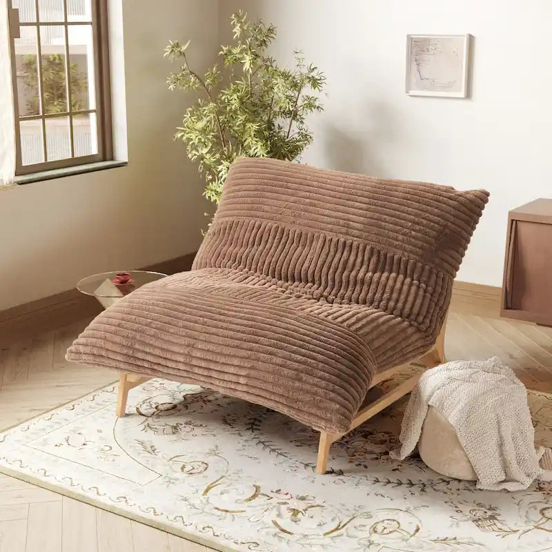 Grand pouf poire Chaise de loisirs moderne Canapé-lit confortable Fauteuil de salon pour salon chambre à coucher