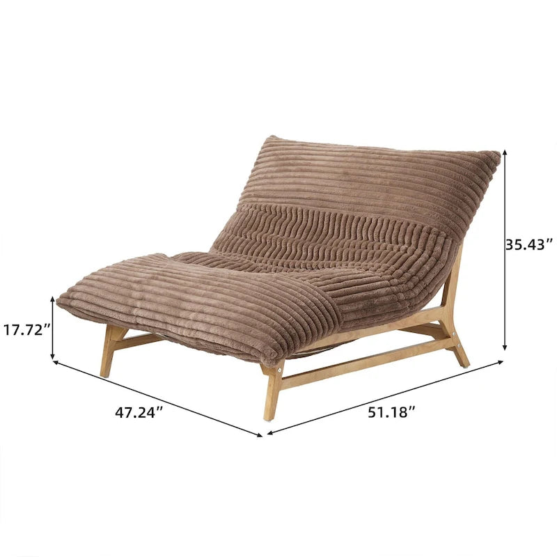 Grand pouf poire Chaise de loisirs moderne Canapé-lit confortable Fauteuil de salon pour salon chambre à coucher