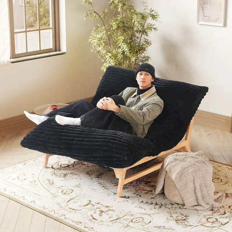 Grand pouf poire Chaise de loisirs moderne Canapé-lit confortable Fauteuil de salon pour salon chambre à coucher