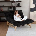 Grand pouf poire Chaise de loisirs moderne Canapé-lit confortable Fauteuil de salon pour salon chambre à coucher