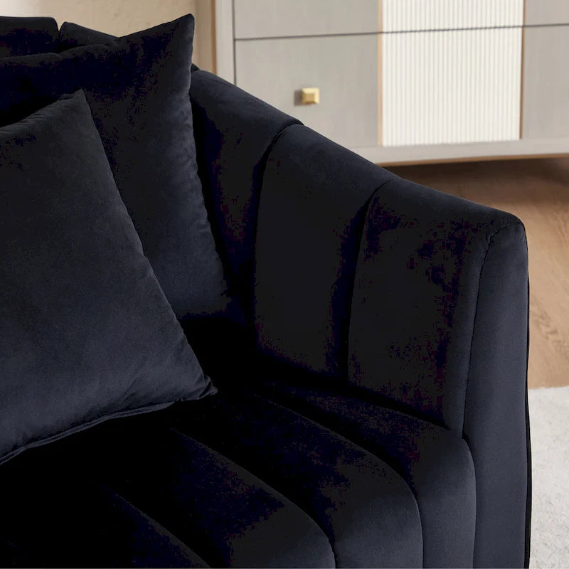 Fauteuil d'appoint pivotant moderne de 40,4 W, fauteuil simple pivotant avec ottoman