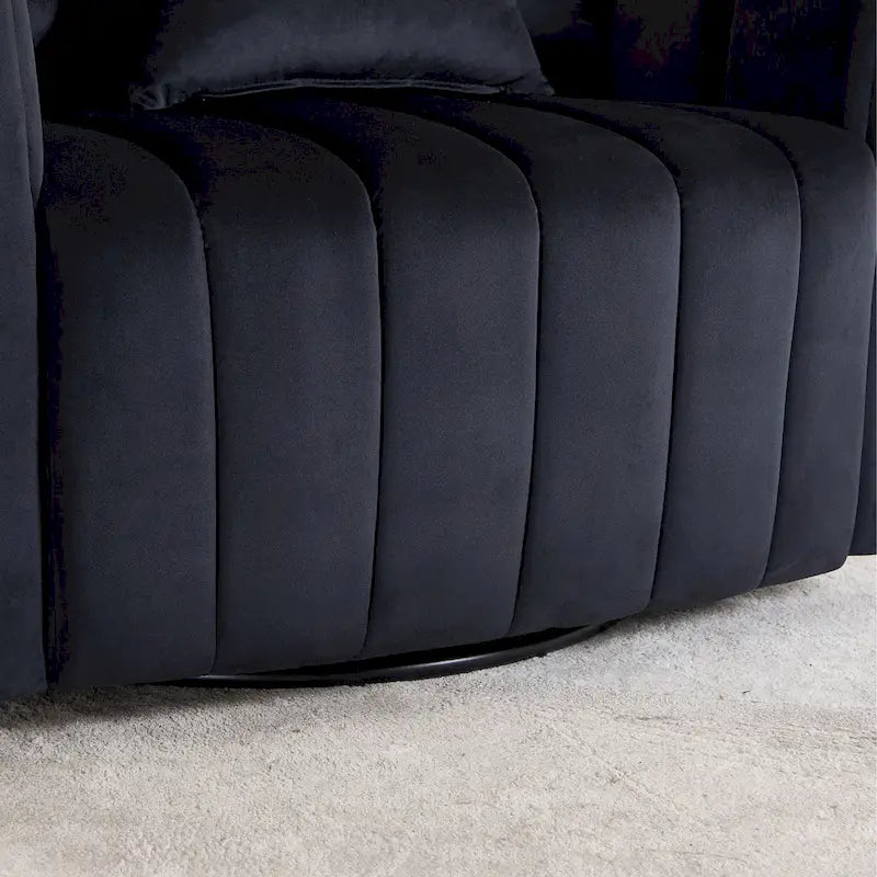 Fauteuil d'appoint pivotant moderne de 40,4 W, fauteuil simple pivotant avec ottoman