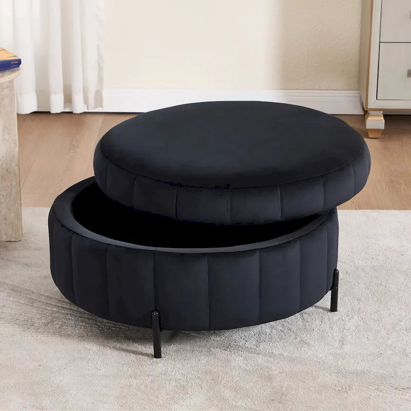 Fauteuil d'appoint pivotant moderne de 40,4 W, fauteuil simple pivotant avec ottoman