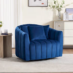 Fauteuil d'appoint pivotant moderne de 40,4 W, fauteuil simple pivotant avec ottoman
