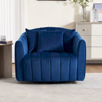 Fauteuil d'appoint pivotant moderne de 40,4 W, fauteuil simple pivotant avec ottoman