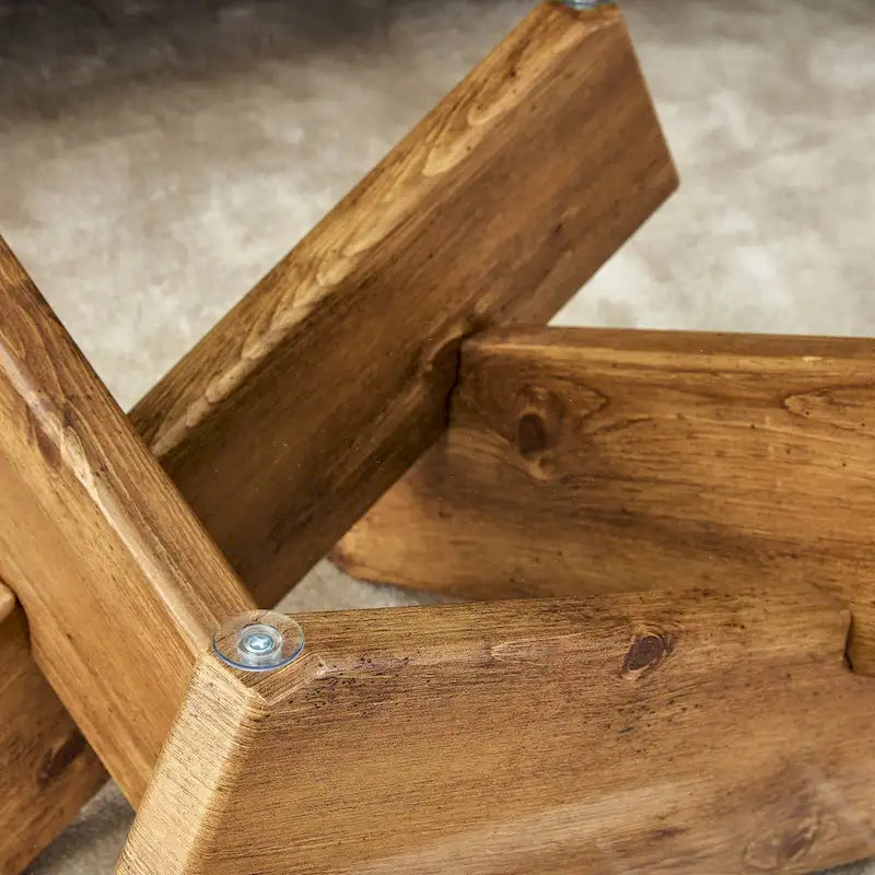 33,4 Table ronde moderne en verre trempé
