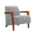 Fauteuil d'appoint luxueux en bois massif pour salons élégants