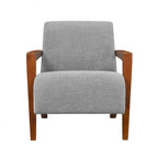 Fauteuil d'appoint luxueux en bois massif pour salons élégants