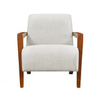 Fauteuil d'appoint luxueux en bois massif pour salons élégants