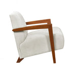 Fauteuil d'appoint luxueux en bois massif pour salons élégants