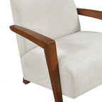 Fauteuil d'appoint luxueux en bois massif pour salons élégants