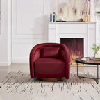 Fauteuil pivotant, Fauteuil pivotant à 360 degrés en velours, Fauteuil pivotant confortable en forme de citrouille
