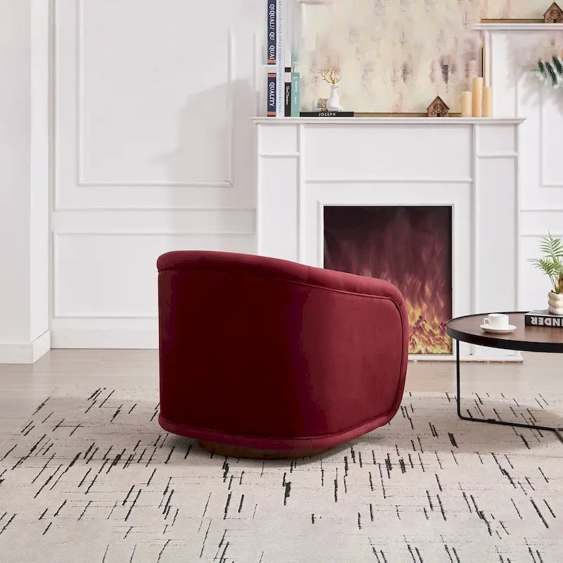 Fauteuil pivotant, Fauteuil pivotant à 360 degrés en velours, Fauteuil pivotant confortable en forme de citrouille