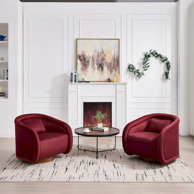 Fauteuil pivotant, Fauteuil pivotant à 360 degrés en velours, Fauteuil pivotant confortable en forme de citrouille