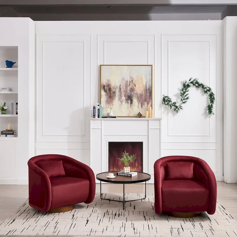 Fauteuil pivotant, Fauteuil pivotant à 360 degrés en velours, Fauteuil pivotant confortable en forme de citrouille