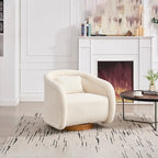 Fauteuil pivotant, Fauteuil pivotant à 360 degrés en velours, Fauteuil pivotant confortable en forme de citrouille