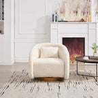 Fauteuil pivotant, Fauteuil pivotant à 360 degrés en velours, Fauteuil pivotant confortable en forme de citrouille