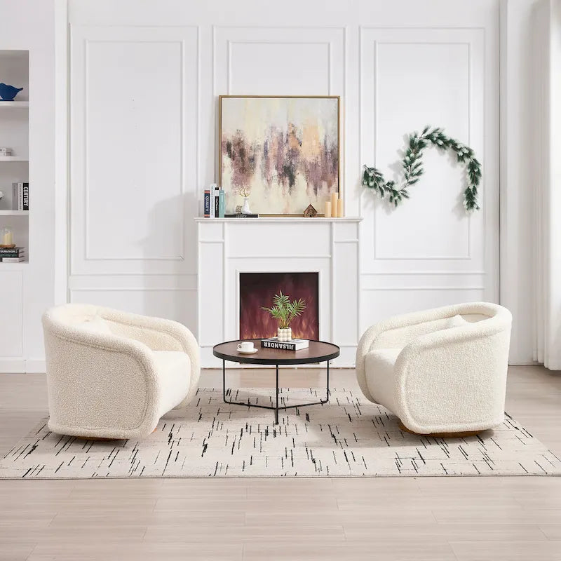 Fauteuil pivotant, Fauteuil pivotant à 360 degrés en velours, Fauteuil pivotant confortable en forme de citrouille