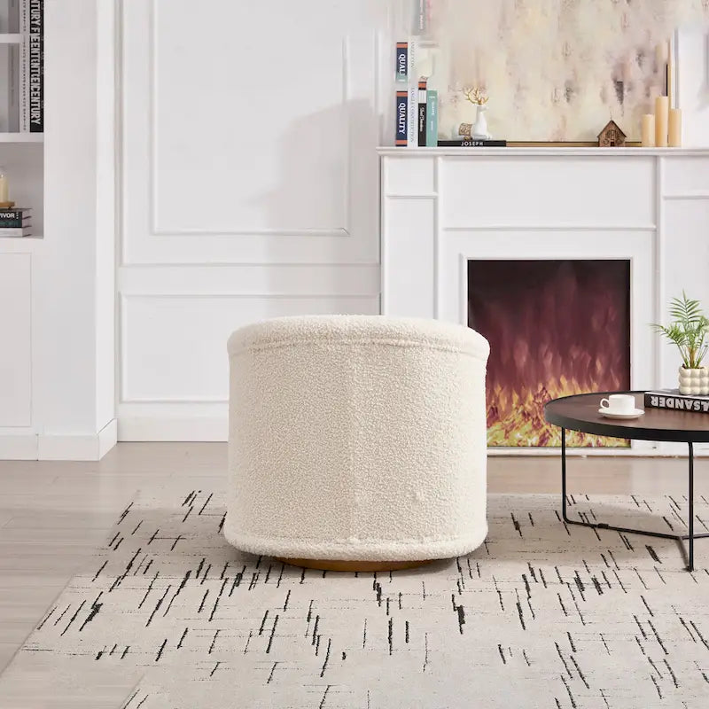 Fauteuil pivotant, Fauteuil pivotant à 360 degrés en velours, Fauteuil pivotant confortable en forme de citrouille