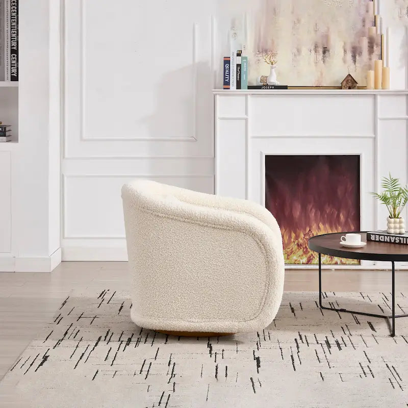 Fauteuil pivotant, Fauteuil pivotant à 360 degrés en velours, Fauteuil pivotant confortable en forme de citrouille