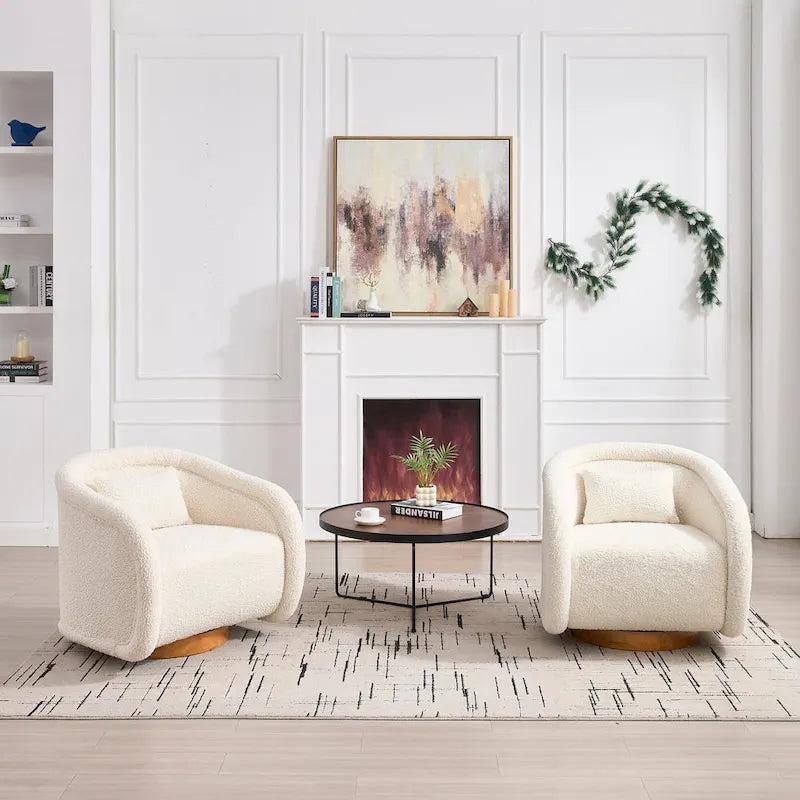 Fauteuil pivotant, Fauteuil pivotant à 360 degrés en velours, Fauteuil pivotant confortable en forme de citrouille