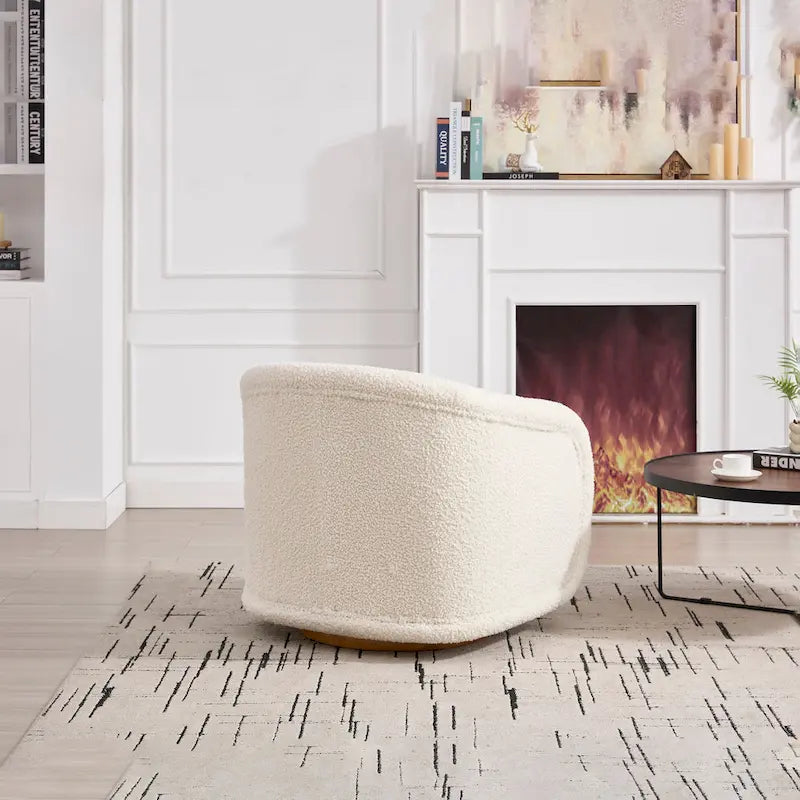 Fauteuil pivotant, Fauteuil pivotant à 360 degrés en velours, Fauteuil pivotant confortable en forme de citrouille