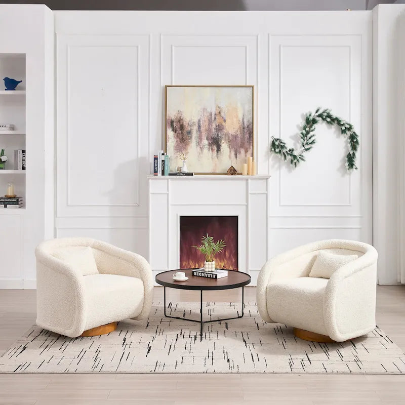 Fauteuil pivotant, Fauteuil pivotant à 360 degrés en velours, Fauteuil pivotant confortable en forme de citrouille