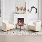 Fauteuil pivotant, Fauteuil pivotant à 360 degrés en velours, Fauteuil pivotant confortable en forme de citrouille