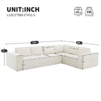 Ensemble de canapé d'angle moderne en forme de nuage, ensemble de canapé modulaire en chenille