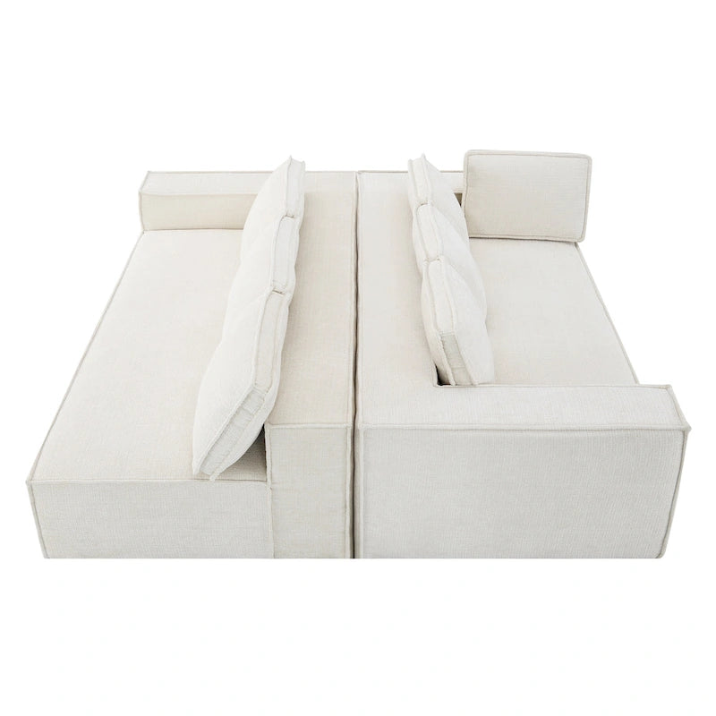 Ensemble de canapé d'angle moderne en forme de nuage, ensemble de canapé modulaire en chenille