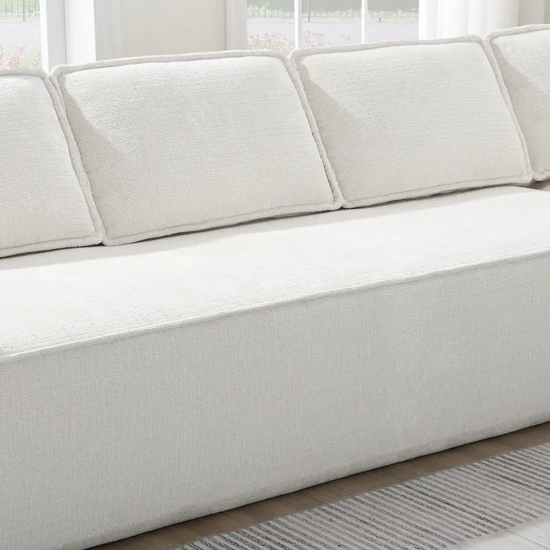 Ensemble de canapé d'angle moderne en forme de nuage, ensemble de canapé modulaire en chenille