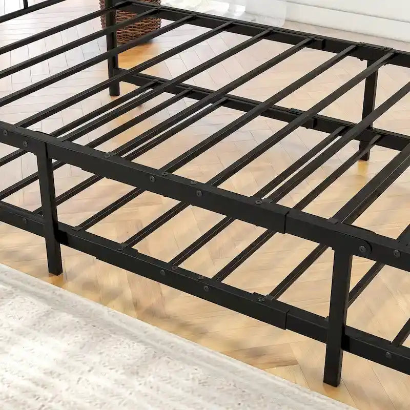 Lit de repos gigogne en métal, format jumeau, pour enfants ou invités