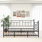Lit de repos gigogne en métal, format jumeau, pour enfants ou invités