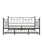 Lit de repos gigogne en métal, format jumeau, pour enfants ou invités