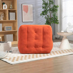 Fauteuil d'appoint moderne 38.5 en velours avec mousse à mémoire de forme et pouf pour salon