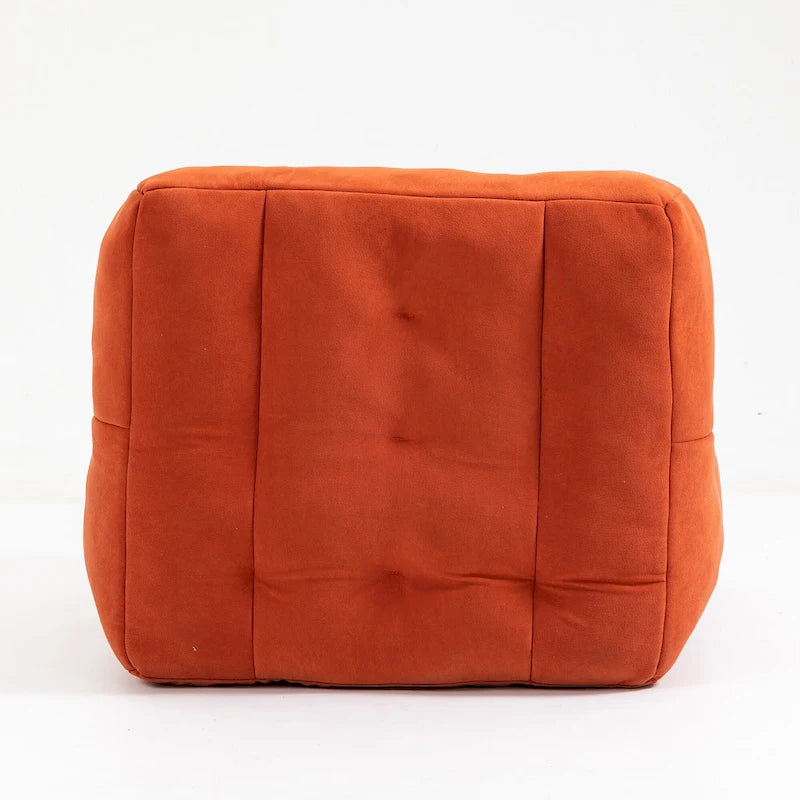 Fauteuil d'appoint moderne 38.5 en velours avec mousse à mémoire de forme et pouf pour salon