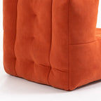 Fauteuil d'appoint moderne 38.5 en velours avec mousse à mémoire de forme et pouf pour salon