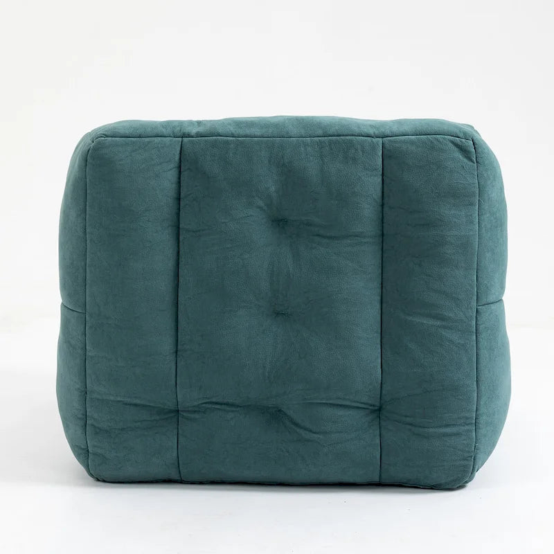Fauteuil d'appoint moderne 38.5 en velours avec mousse à mémoire de forme et pouf pour salon