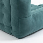 Fauteuil d'appoint moderne 38.5 en velours avec mousse à mémoire de forme et pouf pour salon