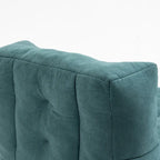Fauteuil d'appoint moderne 38.5 en velours avec mousse à mémoire de forme et pouf pour salon