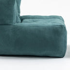 Fauteuil d'appoint moderne 38.5 en velours avec mousse à mémoire de forme et pouf pour salon
