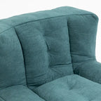 Fauteuil d'appoint moderne 38.5 en velours avec mousse à mémoire de forme et pouf pour salon