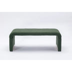 Banc de chambre/repose-pieds/banquette à chaussures moderne en tissu bouclette avec pieds en métal doré