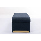 Banc de chambre/repose-pieds/banquette à chaussures moderne en tissu bouclette avec pieds en métal doré