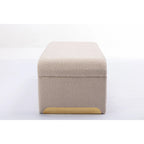 Banc de chambre/repose-pieds/banquette à chaussures moderne en tissu bouclette avec pieds en métal doré