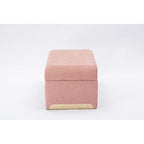 Banc de chambre/repose-pieds/banquette à chaussures moderne en tissu bouclette avec pieds en métal doré