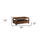 Table basse en noyer 50 X 32 X 20